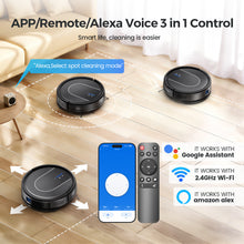 Load image into Gallery viewer, Hivroo Robot Vacuum Cleaner, Robot Vacuum and Mop Combo with WIFI/Alexa for Carpet, Hardwood &amp; Tile
