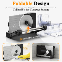Load image into Gallery viewer, Wnkim Meat Slicer,Meat Slicer Machine for Home Use,with 2 Removable Stainless Steel Blades,with Adjustable Thickness ＆ Child Safety Lock – Cuts Meat,Cheese,Bread
