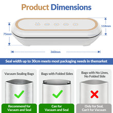 Load image into Gallery viewer, Wnkim Vacuum Sealer Machine, Air Sealing Food Vacuum Sealer for Food Storage
