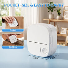 Load image into Gallery viewer, Mini Thermal Printer Bluetooth No‑Ink Sticker Maker Portable Pocket Printer for Notes Kids Gift
