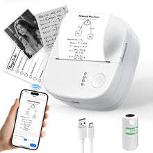 Load image into Gallery viewer, Mini Thermal Printer Bluetooth No‑Ink Sticker Maker Portable Pocket Printer for Notes Kids Gift
