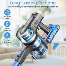 Load image into Gallery viewer, YOMATECH Cordless Vacuum Cleaner, 45Kpa/450W Powerful Stick Vacuum, 6 in 1 Lightweight Vacuum Cleaners for Home Hardfloor Carpet Pet Hair
