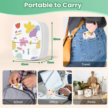 Load image into Gallery viewer, TOLENFUL Mini Thermal Printer,Portable Bluetooth Inkless Sticker Maker for Notes Kids Gift,with 4 Rolls Paper
