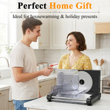 Load image into Gallery viewer, Wnkim Meat Slicer,Meat Slicer Machine for Home Use,with 2 Removable Stainless Steel Blades,with Adjustable Thickness ＆ Child Safety Lock – Cuts Meat,Cheese,Bread
