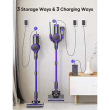 Load image into Gallery viewer, YOMA Cordless Vacuum Cleaner, 6-in-1 Rechargeable Stick Vacuum, 60mins Max Runtime, Lightweight Powerful Vacuum Cleaner for Home Hard Floor Pet Hair
