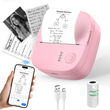 Load image into Gallery viewer, Mini Thermal Printer Bluetooth No‑Ink Sticker Maker Portable Pocket Printer for Notes Kids Gift
